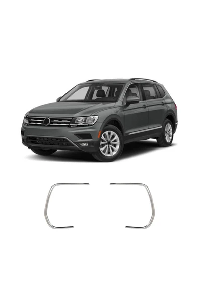 BRSPLAST  Volkswagen Tiguan Uyumlu 2020 Ve Üzeri Krom Sis Çerçevesi 2 Parça Paslanmaz Çelik ürün görseli 1