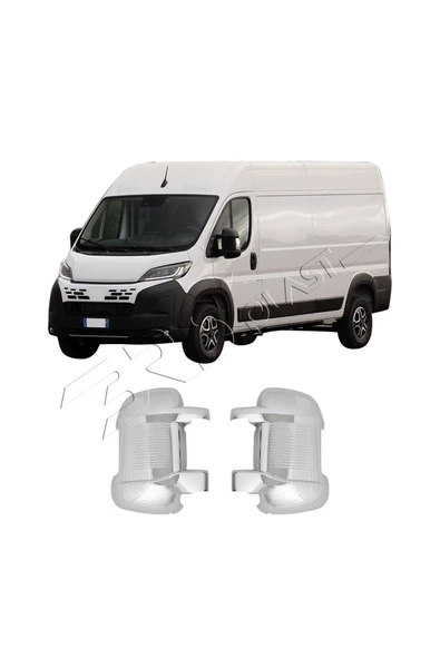BRSPLAST  Fiat Ducato Uyumlu 2024 Ve Üzeri Ayna Kapağı 2 Parça Abs Krom Kaplama ürün görseli 1