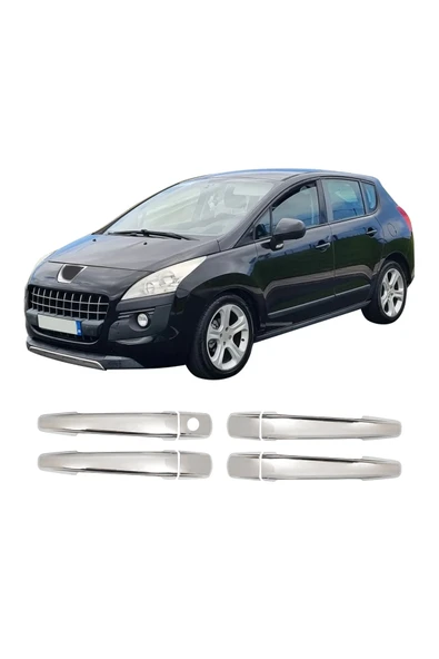 BRSPLAST  Peugeot 3008 Uyumlu 2009-2015 Krom Kapı Kolu 4 Kapı Paslanmaz Çelik ürün görseli 1