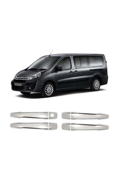 BRSPLAST  Citroen Jumpy Uyumlu 2007-2016 Krom Kapı Kolu 4 Kapı Paslanmaz Çelik ürün görseli 1