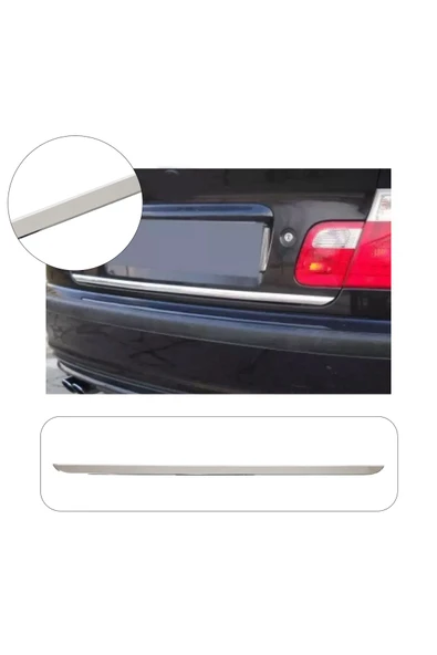 BRSPLAST  BMW E46 Uyumlu 1998-2005 Krom Bagaj Alt Çıtası Paslanmaz Çelik ürün görseli 1