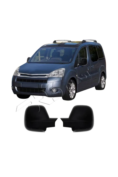 BRSPLAST  Citroen Berlingo Uyumlu 2012 Ve Üzeri Ayna Kapağı 2 Parça Siyah Abs ürün görseli 1