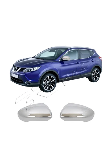 BRSPLAST  Nissan Qashqai J10 Uyumlu 2007-2014 Ayna Kapağı 2 Parça Abs Krom Kaplama ürün görseli 1