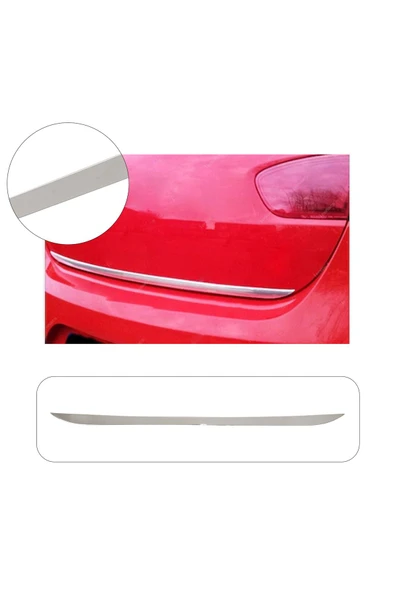 BRSPLAST  Seat Leon Uyumlu 2005-2012 Krom Bagaj Alt Çıtası Paslanmaz Çelik ürün görseli 1