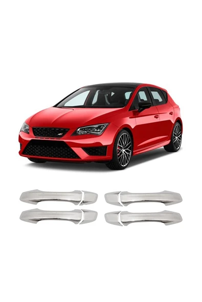 BRSPLAST  Seat Leon 3 Uyumlu 2012-2020 Krom Kapı Kolu 4 Kapı Paslanmaz Çelik ürün görseli 1