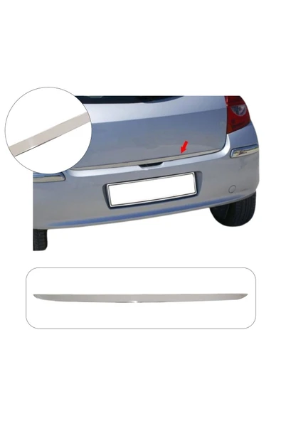 BRSPLAST  Renault Clio 3 HB Uyumlu 2006-2011 Krom Bagaj Alt Çıtası Paslanmaz Çelik ürün görseli 1