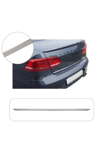 BRSPLAST  Volkswagen Passat B7 Uyumlu 2012-2015 Krom Bagaj Alt Çıtası Paslanmaz Çelik ürün görseli 1