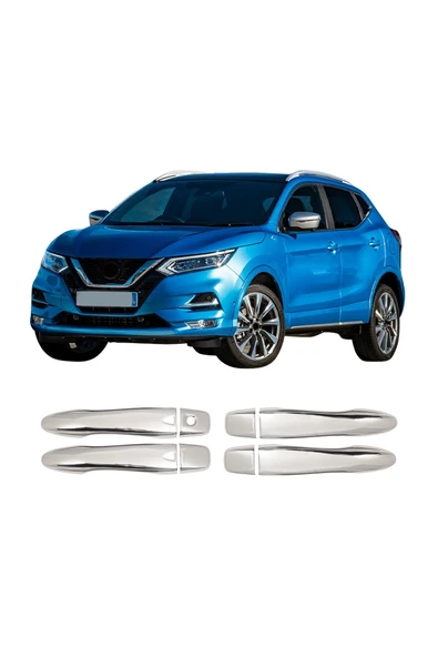 BRSPLAST  Nissan Qashqai Uyumlu 2014 Ve Üzeri Krom Kapı Kolu 4 Kapı 2 Kapı Sensörlü Paslanmaz Çelik ürün görseli 1