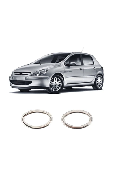 BRSPLAST  Peugeot 307 Uyumlu 2001-2008 Krom Sinyal Çerçevesi 2 Parça Paslanmaz Çelik ürün görseli 1