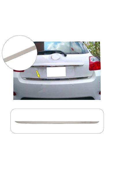 BRSPLAST  Toyota Auris HB Uyumlu 2012 Krom Bagaj Alt Çıtası Paslanmaz Çelik ürün görseli 1