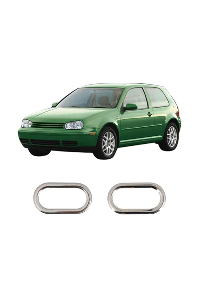 BRSPLAST  Volkswagen Golf 4 Uyumlu 1998-2004 Krom Sinyal Çerçevesi 2 Parça Paslanmaz Çelik ürün görseli 1