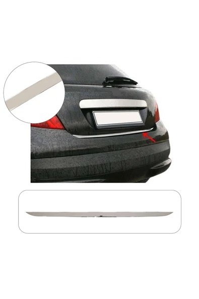 BRSPLAST  Peugeot 207 Uyumlu 2006-2012 Krom Bagaj Alt Çıtası Paslanmaz Çelik ürün görseli 1