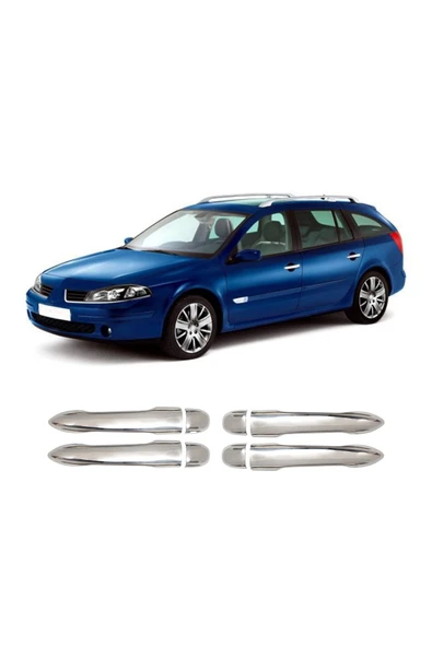 BRSPLAST  Renault Laguna 2 Uyumlu 2003-2008 Krom Kapı Kolu 4 Kapı Paslanmaz Çelik ürün görseli 1