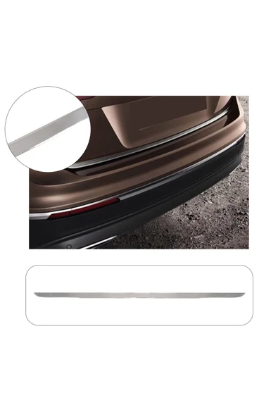 BRSPLAST  Volkswagen Tiguan Uyumlu 2016 ve üzeri Krom Bagaj Alt Çıtası Paslanmaz Çelik ürün görseli 1