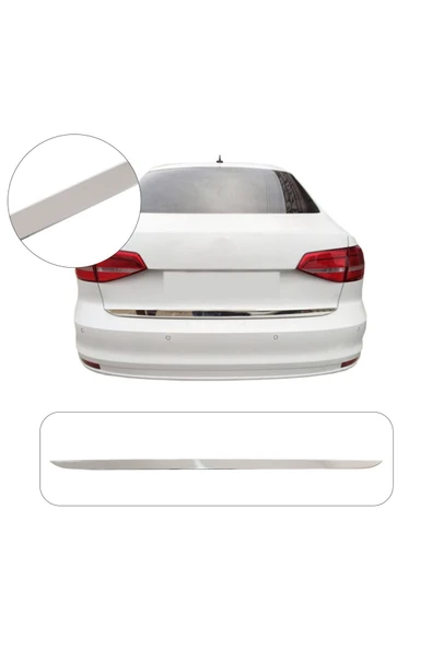 BRSPLAST  Volkswagen Jetta Uyumlu 2015 ve üzeri Krom Bagaj Alt Çıtası Paslanmaz Çelik ürün görseli 1