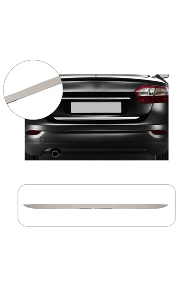 BRSPLAST  Renault Fluence Uyumlu 2010-2016 Krom Bagaj Alt Çıtası Paslanmaz Çelik ürün görseli 1