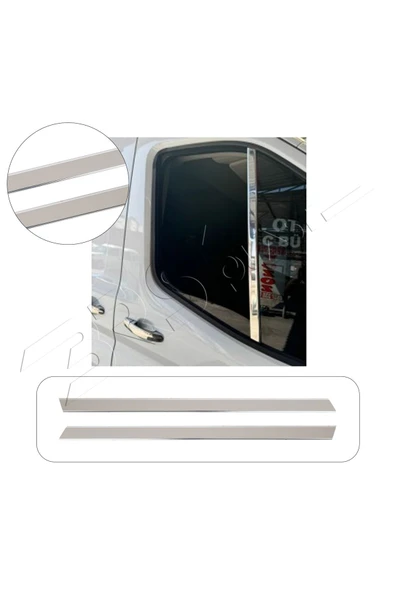 BRSPLAST  Ford Transit Uyumlu 2003-2013 Krom Cam Direği 2 Parça Paslanmaz Çelik ürün görseli 1
