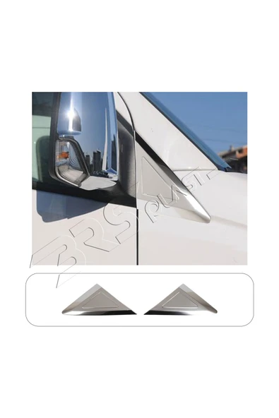 BRSPLAST  Volkswagen Crafter Uyumlu 2006-2012 Krom Kelebek Cam Nikelajı 2 Parça Paslanmaz Çelik ürün görseli 1