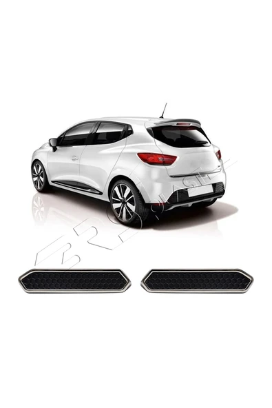 BRSPLAST  Renault Clio 4 Uyumlu 2012-2019 Krom Egzoz Çıkış Kromu 2 Parça Paslanmaz Çelik ürün görseli 1