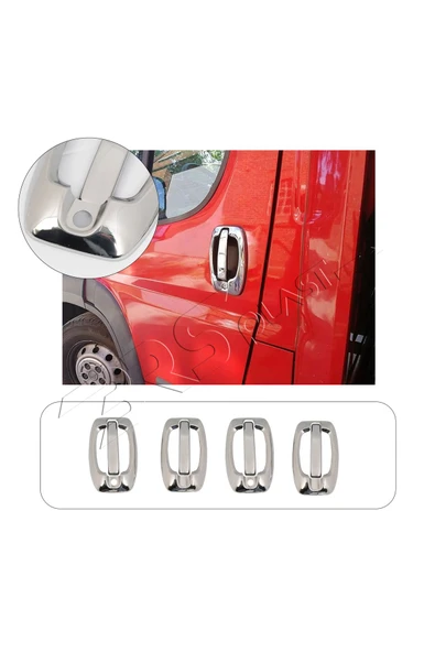 BRSPLAST  Peugeot Boxer Uyumlu 2008 Ve Üzeri Krom Kapı Kolu Çerçeve 4 Kapı Paslanmaz Çelik ürün görseli 1