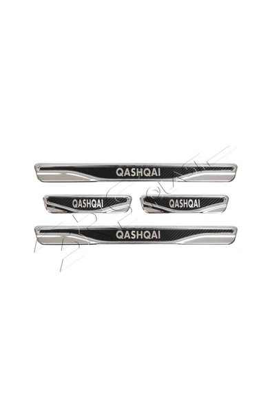 BRSPLAST  Nissan Qashqai Uyumlu Kapı Eşiği Karbon Krom 4 Parça ürün görseli 1