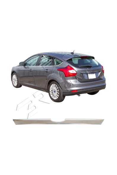 BRSPLAST  Ford Focus 2 HB Uyumlu 2008-2011 Krom Bagaj Çıtası Paslanmaz Çelik ürün görseli 1