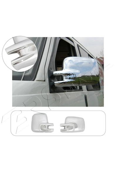 ServetDizaynOto  Volkswagen Transporter T4 Uyumlu 1995-2003 Ayna Kapağı 2 Parça Abs Krom Kaplama ürün görseli 1