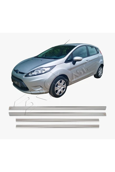 BRSPLAST  Ford Fiesta Uyumlu 2002-2009 Krom Cam Çıtası 4 Parça Paslanmaz Çelik ürün görseli 1