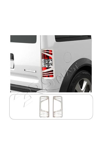 BRSPLAST  Ford Connect Uyumlu 2009-2014 Stop Çeçrevesi 2 Parça Abs Krom Kaplama ürün görseli 1