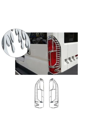 BRSPLAST  Fiat Ducato Uyumlu 2014 Ve Üzeri Stop Çerçevesi 2 Parça Abs Krom Kaplama ürün görseli 1