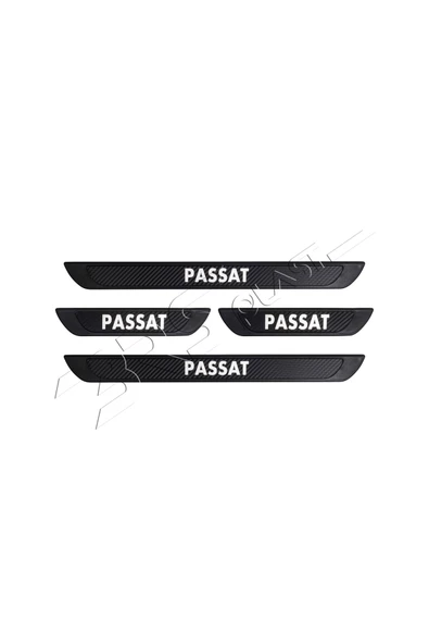BRSPLAST  Volkswagen Passat Uyumlu Kapı Eşiği Krom Abs Siyah Karbon Kaplama 4 Parça ürün görseli 1