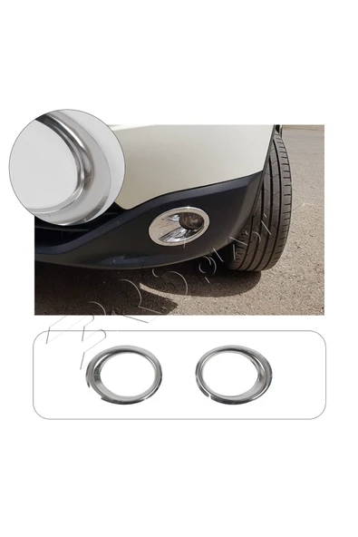 BRSPLAST  Nissan Qashqai Uyumlu 2010-2014 Sis Farı Çerçevesi 2 Parça Abs Krom Kaplama ürün görseli 1