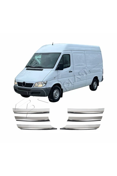 BRSPLAST  Mercedes Sprinter W903 Uyumlu 2003-2006 Krom Ön Panjur 6 Parça Paslanmaz Çelik ürün görseli 1