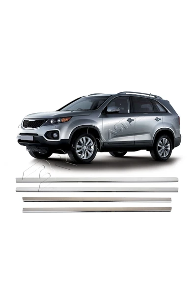 BRSPLAST  Kia Sorento Uyumlu 2002-2009 Krom Cam Çıtası 4 Parça Paslanmaz Çelik ürün görseli 1