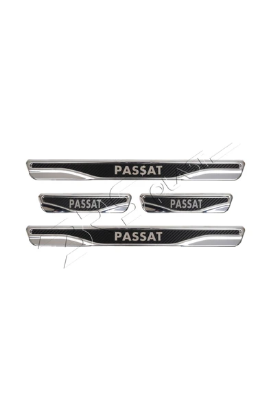 BRSPLAST  Volkswagen Passat Uyumlu Kapı Eşiği Karbon Krom 4 Parça ürün görseli 1
