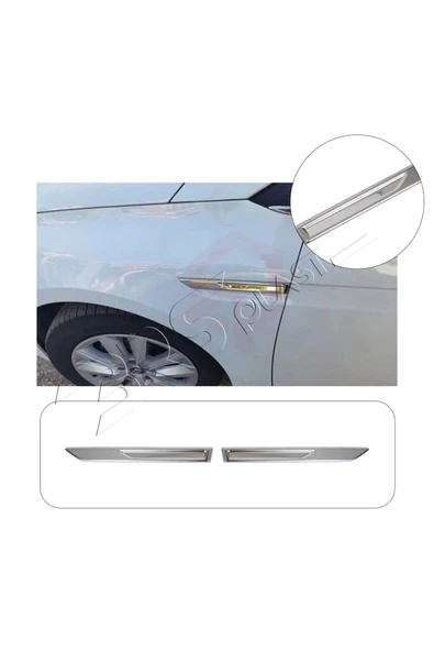 BRSPLAST  Renault Megane 4 Uyumlu 2020 Ve Üzeri Krom Çamurluk Çıtası 2 Parça Paslanmaz Çelik ürün görseli 1