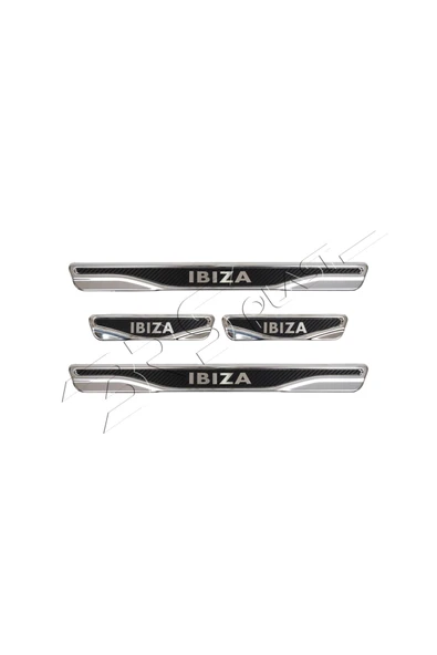 BRSPLAST  Seat Ibiza Uyumlu Kapı Eşiği Karbon Krom 4 Parça ürün görseli 1