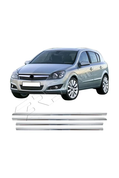 BRSPLAST  Opel Astra H Sedan Uyumlu 2004-2010 Krom Cam Çıtası 4 Parça Paslanmaz Çelik ürün görseli 1