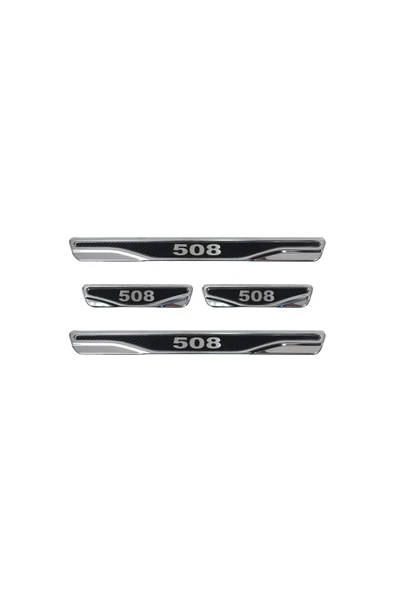 BRSPLAST  Peugeot 508 Uyumlu Kapı Eşiği Karbon Krom 4 Parça Uyumlu ürün görseli 1