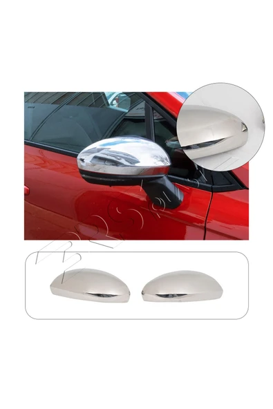 BRSPLAST  Renault Clio 5 Uyumlu 2019 Ve Üzeri Krom Ayna Kapağı 2 Parça Paslanmaz Çelik ürün görseli 1