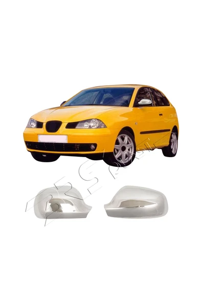 BRSPLAST  Seat Ibiza 2 Facelift Uyumlu  1999-2002 Krom Ayna Kapağı 2 Parça Paslanmaz Çelik ürün görseli 1
