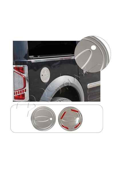 BRSPLAST  Ford Connect Uyumlu 2003-2013 Krom Depo Kapağı Paslanmaz Çelik ürün görseli 1