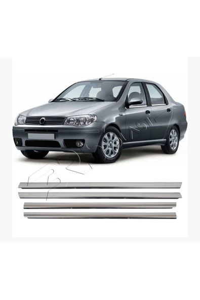 BRSPLAST  Fiat Albea Uyumlu 2002-2012 Krom Cam Çıtası 4 Parça Paslanmaz Çelik ürün görseli 1