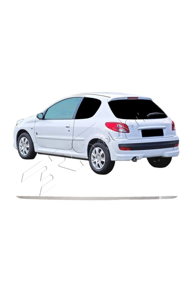 BRSPLAST  Peugeot 206 Plus Uyumlu 1998-2005 Krom Bagaj Alt Çıtası Paslanmaz Çelik ürün görseli 1