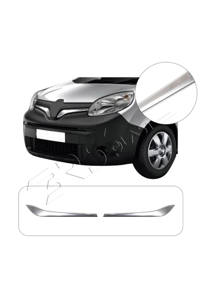 BRSPLAST  Renault Kangoo Uyumlu 2013-2018 Krom Ön Panjur 2 Parça Paslanmaz Çelik ürün görseli 1