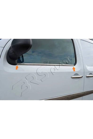 BRSPLAST  Renault Kangoo Uyumlu 2008 Ve Üzeri Krom Cam Çıtası 4 Parça Paslanmaz Çelik ürün görseli 1