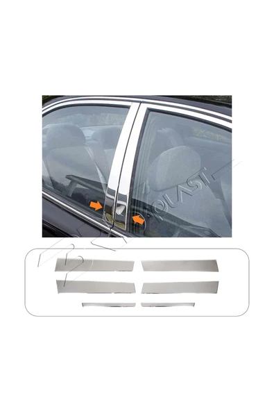 BRSPLAST  Opel Vectra C Uyumlu 2002-2008 Krom Direk Nikelajı 6 Parça Paslanmaz Çelik ürün görseli 1