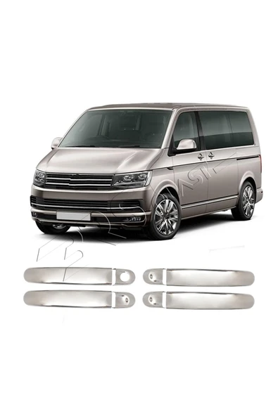BRSPLAST  Volkswagen Transporter T6 Uyumlu 2015-2023 Krom Kapı Kolu 4 Kapı Paslanmaz Çelik ürün görseli 1