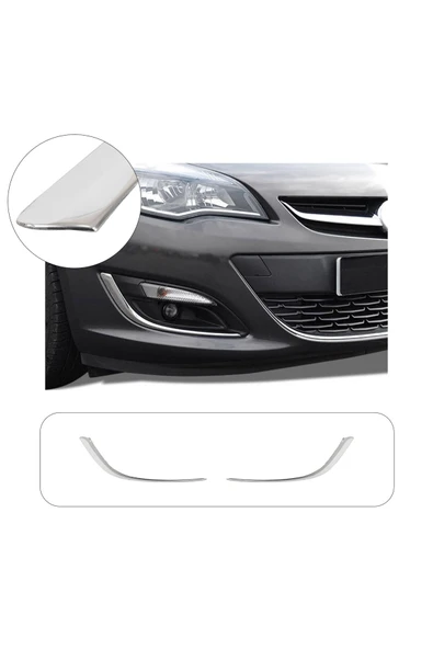 BRSPLAST  Opel Astra J Uyumlu 2012-2015 Krom Sis Çerçevesi 2 Parça Paslanmaz Çelik ürün görseli 1