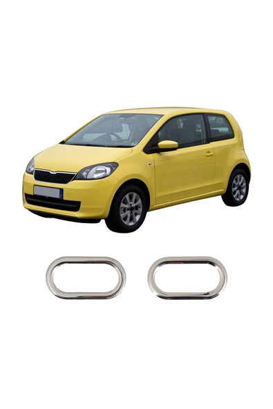 BRSPLAST  Skoda Citigo Uyumlu 2011 Ve Üzeri Krom Sinyal Çerçevesi 2 Parça Paslanmaz Çelik ürün görseli 1